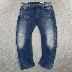 G-Star RAW 3D Arc Slim Jeans size 34x30 fits 34x28 Twisted Denim Moto Distressed